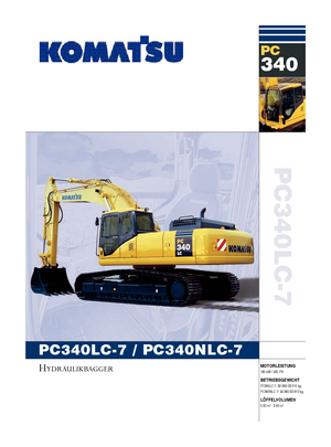Rupsgraafmachines Komatsu PC340NLC-7