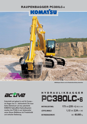 Rupsgraafmachines Komatsu PC380LC-6 active