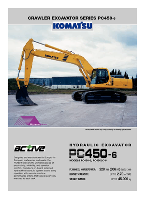Rupsgraafmachines Komatsu PC450LC-6