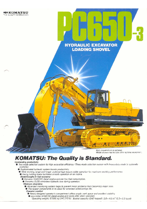 Rupsgraafmachines Komatsu PC650-3