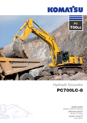 Rupsgraafmachines Komatsu PC700LC-8