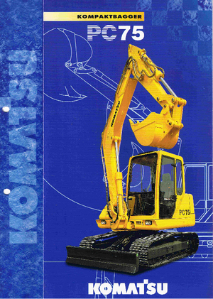 Rupsgraafmachines Komatsu PC75-1