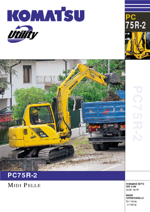 Rupsgraafmachines Komatsu PC75R-2