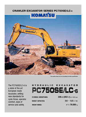 Rupsgraafmachines Komatsu PC750SE-6