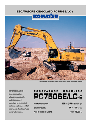 Rupsgraafmachines Komatsu PC750SE-6