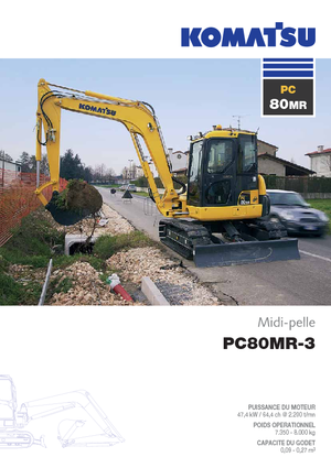 Rupsgraafmachines Komatsu PC80MR-3