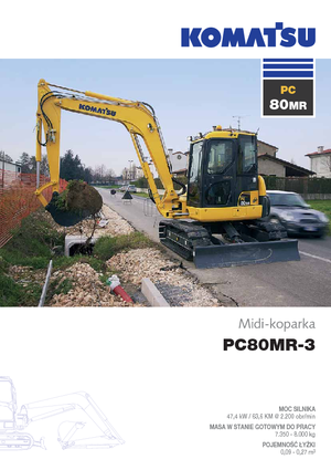 Rupsgraafmachines Komatsu PC80MR-3