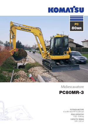 Rupsgraafmachines Komatsu PC80MR-3