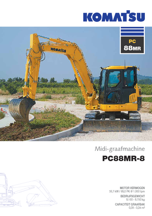 Rupsgraafmachines Komatsu PC88MR-8