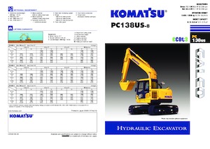 Rupsgraafmachines Komatsu PC138US-8