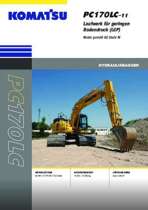 Rupsgraafmachines Komatsu PC170LC-11 LGP