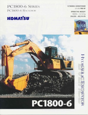 Rupsgraafmachines Komatsu PC1800-6