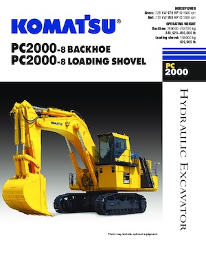 Rupsgraafmachines Komatsu PC2000-8