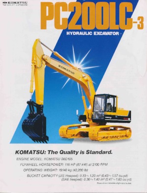 Rupsgraafmachines Komatsu PC200LC-3