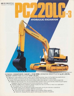 Rupsgraafmachines Komatsu PC220LC-3