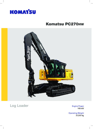 Rupsgraafmachines Komatsu PC270HW