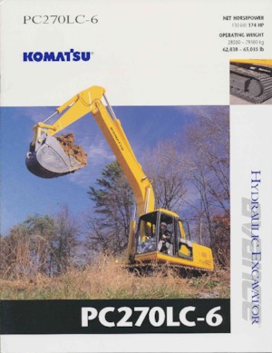 Rupsgraafmachines Komatsu PC270LC-6