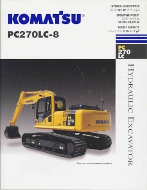 Rupsgraafmachines Komatsu PC270LC-8