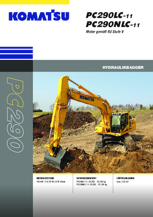 Rupsgraafmachines Komatsu PC290LC-11E0