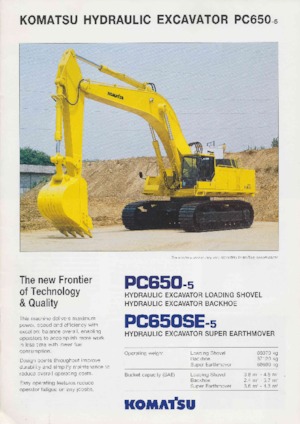 Rupsgraafmachines Komatsu PC650SE-5