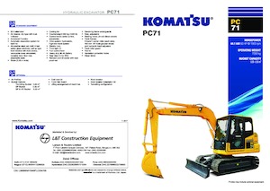 Rupsgraafmachines Komatsu PC71