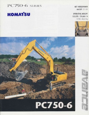 Rupsgraafmachines Komatsu PC750-6