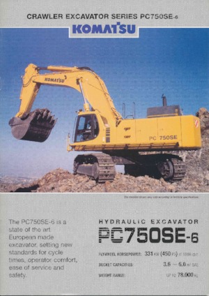 Rupsgraafmachines Komatsu PC750SE-6