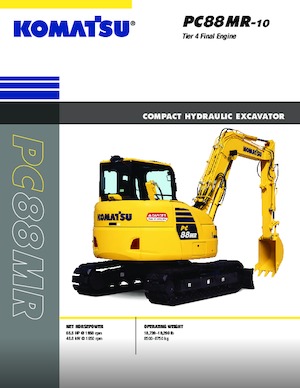 Rupsgraafmachines Komatsu PC88MR-10