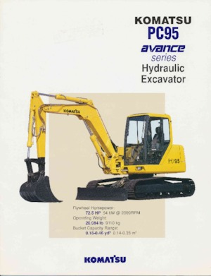 Rupsgraafmachines Komatsu PC95