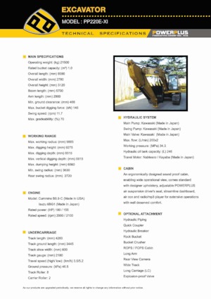 Rupsgraafmachines PowerPlus PP220E-IX