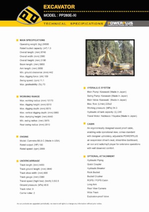 Rupsgraafmachines PowerPlus PP280E-XI