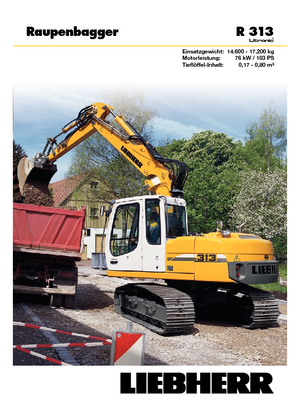 Rupsgraafmachines Liebherr R 313 Litronic