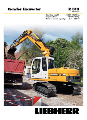 Rupsgraafmachines Liebherr R 313 Litronic