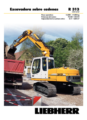 Rupsgraafmachines Liebherr R 313 Litronic