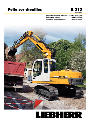 Rupsgraafmachines Liebherr R 313 Litronic