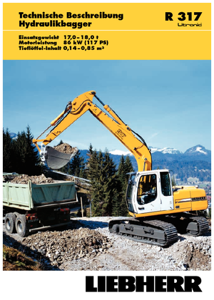 Rupsgraafmachines Liebherr R 317 Litronic HDS