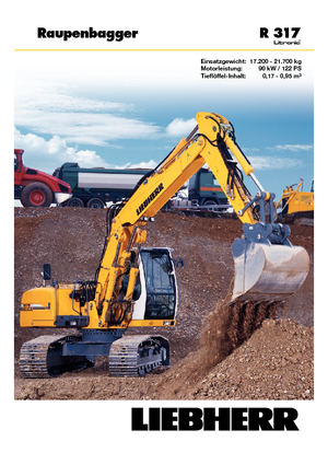 Rupsgraafmachines Liebherr R 317 Litronic