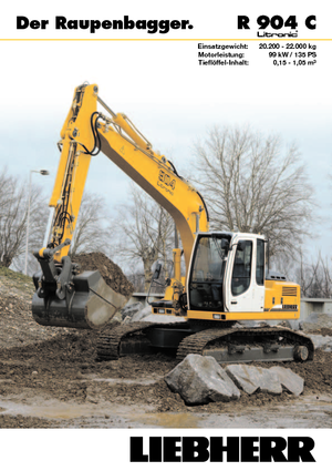 Rupsgraafmachines Liebherr R 904 C Litronic HDSL