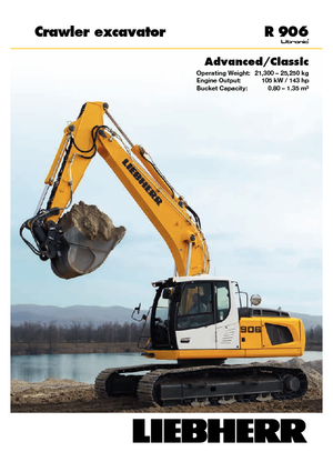 Rupsgraafmachines Liebherr R 906 Classic