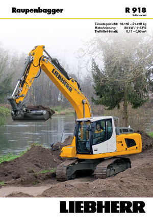 Rupsgraafmachines Liebherr R 918