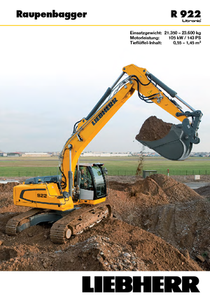 Rupsgraafmachines Liebherr R 922