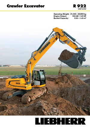 Rupsgraafmachines Liebherr R 922