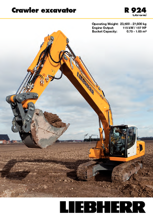 Rupsgraafmachines Liebherr R 924