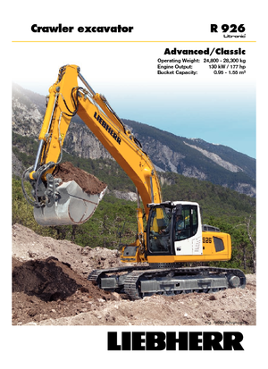 Rupsgraafmachines Liebherr R 926 Classic