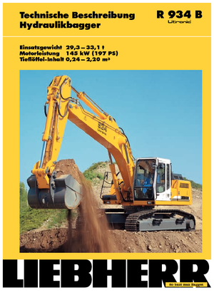 Rupsgraafmachines Liebherr R 934 B Litronic HDS