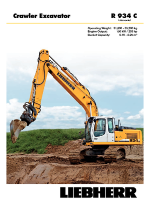 Rupsgraafmachines Liebherr R 934 C Litronic