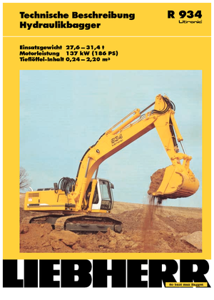 Rupsgraafmachines Liebherr R 934 Litronic HD-SL