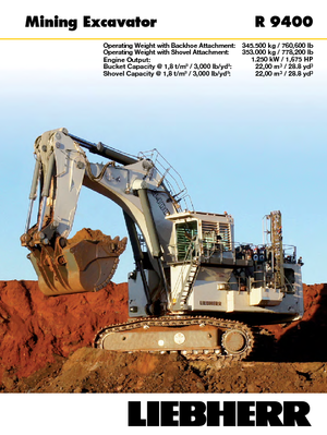 Rupsgraafmachines Liebherr R 9400 