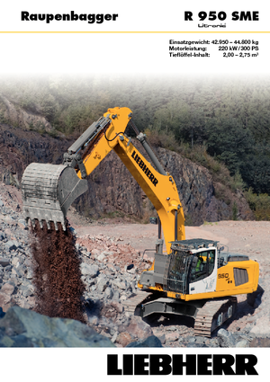 Rupsgraafmachines Liebherr R 950 SME