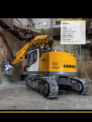 Rupsgraafmachines Liebherr R 950 Tunnel Litronic 